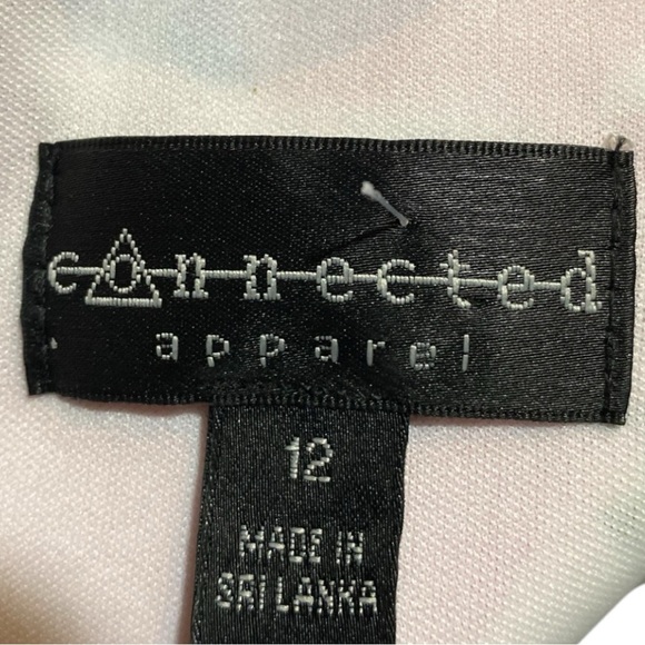 Connected Apparel Pink Ruched Asymmetrical Sheath Dress Size 12 - Picture 6 of 7